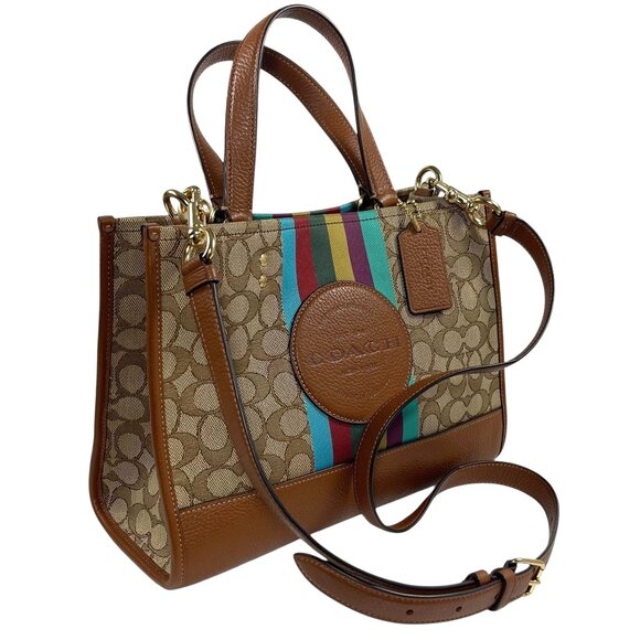 COACH DEMPSEY C5794 29CM Signature Jacquard Stripe Carryall Tote NWOT